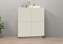 OTTO home Highboard »VELA, Höhe 120 cm, Design mit schrägen Türen, 8 Fächer, Made in Italy« 1 Stk. tlg. Made in Italy, Maße-B/T/H: 100x35x120,hohes Sideboard,Anrichte,Kommode