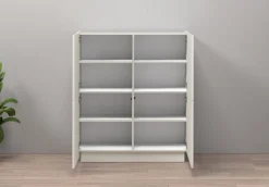 OTTO home Highboard »VELA, Höhe 120 cm, Design mit schrägen Türen, 8 Fächer, Made in Italy« 1 Stk. tlg. Made in Italy, Maße-B/T/H: 100x35x120,hohes Sideboard,Anrichte,Kommode
