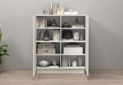 OTTO home Highboard »VELA, Höhe 120 cm, Design mit schrägen Türen, 8 Fächer, Made in Italy« 1 Stk. tlg. Made in Italy, Maße-B/T/H: 100x35x120,hohes Sideboard,Anrichte,Kommode