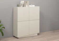 OTTO home Highboard »VELA, Höhe 120 cm, Design mit schrägen Türen, 8 Fächer, Made in Italy« 1 Stk. tlg. Made in Italy, Maße-B/T/H: 100x35x120,hohes Sideboard,Anrichte,Kommode