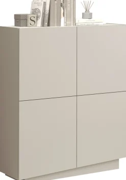 OTTO home Highboard »VELA, Höhe 120 cm, Design mit schrägen Türen, 8 Fächer, Made in Italy« 1 Stk. tlg. Made in Italy, Maße-B/T/H: 100x35x120,hohes Sideboard,Anrichte,Kommode