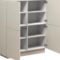 OTTO home Highboard »VELA, Höhe 120 cm, Design mit schrägen Türen, 8 Fächer, Made in Italy« 1 Stk. tlg. Made in Italy, Maße-B/T/H: 100x35x120,hohes Sideboard,Anrichte,Kommode