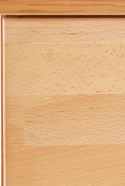 OTTO home Highboard »Vetro,150cm breit,40 cm tief,Fronten Massivholz,9 Fächer« Kernbuche massiv, Holzwerkstoff, 3Türen,6 Schubladen, Griffmulden