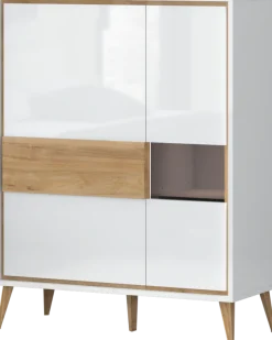 OTTO home Highboard »Vida« (H/B/T): 121/95/40cm,UV lackiert, hochglänzend, Soft-Close und Push-to-open Funktion