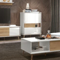 OTTO home Highboard »Vida« (H/B/T): 121/95/40cm,UV lackiert, hochglänzend, Soft-Close und Push-to-open Funktion