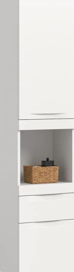 OTTO home Hängeschrank »MAOI, Höhe 166cm, 1 Tür, 2 Schubkästen, 1 offenes Fach« Badezimmerschrank, Schrank, Kommode, Midischrank, Bad, Badezimmer