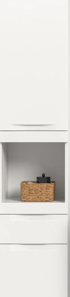 OTTO home Hängeschrank »MAOI, Höhe 166cm, 1 Tür, 2 Schubkästen, 1 offenes Fach« Badezimmerschrank, Schrank, Kommode, Midischrank, Bad, Badezimmer