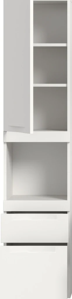 OTTO home Hängeschrank »MAOI, Höhe 166cm, 1 Tür, 2 Schubkästen, 1 offenes Fach« Badezimmerschrank, Schrank, Kommode, Midischrank, Bad, Badezimmer