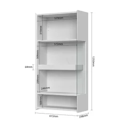 OTTO home Hängevitrine »Sky45« (H/B/T): 125/62/30cm,Mit Beleuchtung, lackiert mit wasserbasiertem UV-Lack