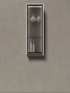 OTTO home Hängevitrine »Soffy Wandschrank, Schwebendes Design für modernen Wohnraum« UV lackiert, Soft Close Funktion, Wandmontage, Metallgriff