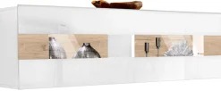 OTTO home Hängevitrine »Toledo,Breite 131 cm trendige Glasvitrine mit dekorative MDF-Front« Vitrine mit Glasfront, ohne Beleuchtung, viel Stauraum