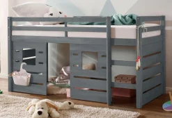 OTTO home Hochbett »Alpi« aus Kiefernholz, inklusive Leiter und Panel, Außenmaßenbreite 103 cm