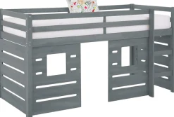 OTTO home Hochbett »Alpi« aus Kiefernholz, inklusive Leiter und Panel, Außenmaßenbreite 103 cm