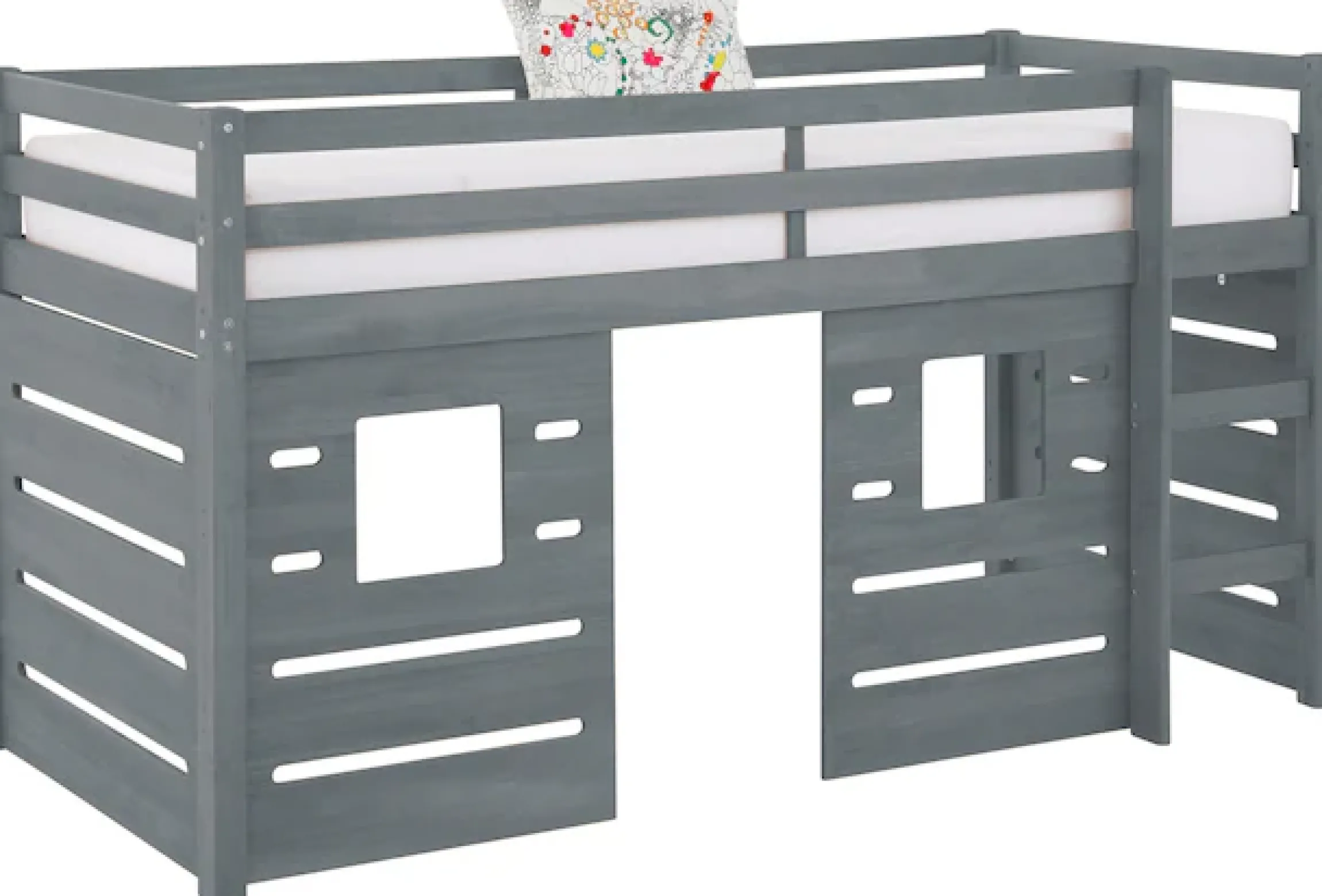 OTTO home Hochbett »Alpi« aus Kiefernholz, inklusive Leiter und Panel, Außenmaßenbreite 103 cm