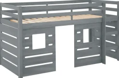 OTTO home Hochbett »Alpi« aus Kiefernholz, inklusive Leiter und Panel, Außenmaßenbreite 103 cm