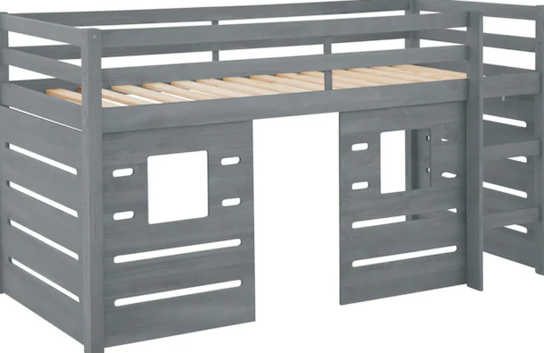 OTTO home Hochbett »Alpi« aus Kiefernholz, inklusive Leiter und Panel, Außenmaßenbreite 103 cm