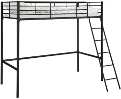 OTTO home Hochbett »Hayo,Zeitloses Metallbett, in mehreren Farben« Gesamtmaße (B/T/H) ca. 208/159/186 cm,inkl. Lattenrost, Absturzsicherung und Leiter aus Metall