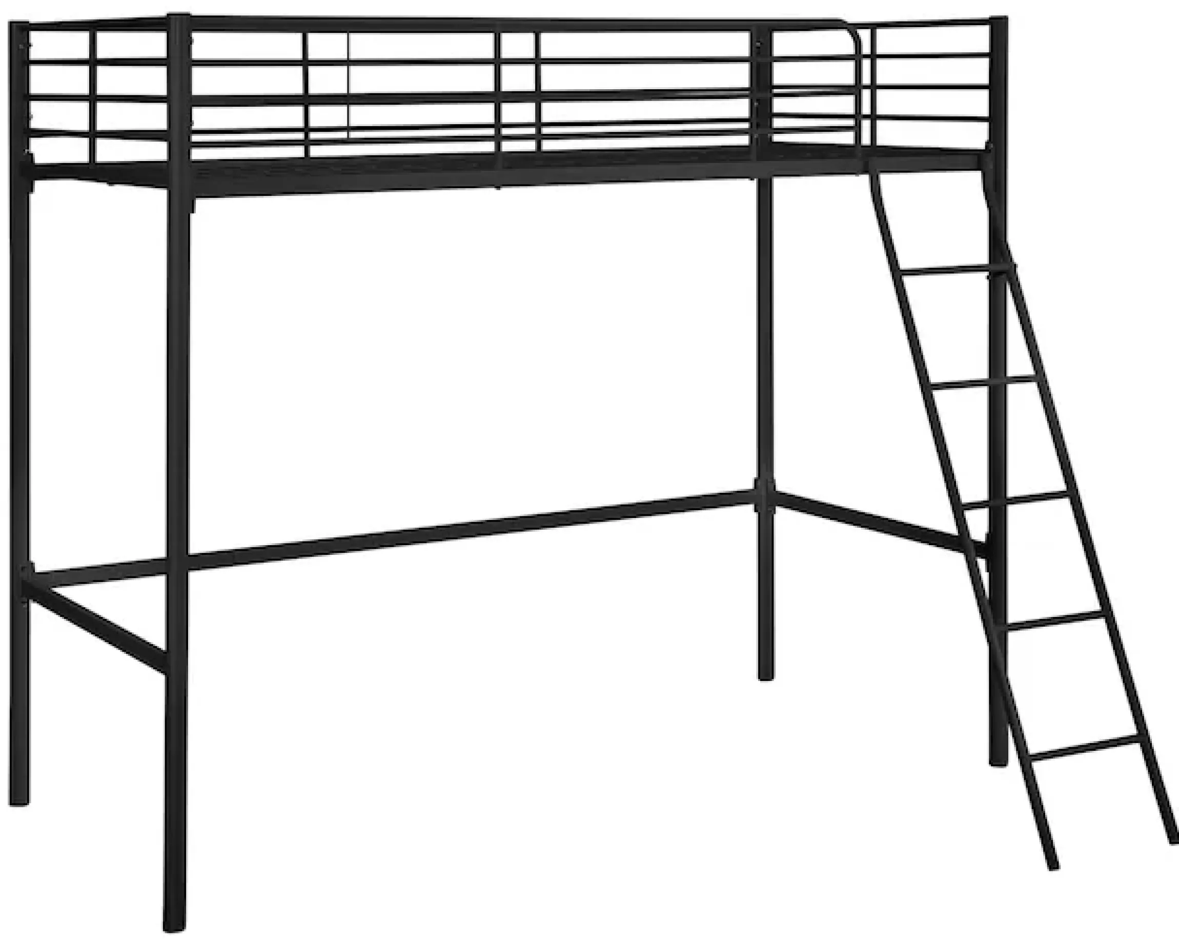 OTTO home Hochbett »Hayo,Zeitloses Metallbett, in mehreren Farben« Gesamtmaße (B/T/H) ca. 208/159/186 cm,inkl. Lattenrost, Absturzsicherung und Leiter aus Metall