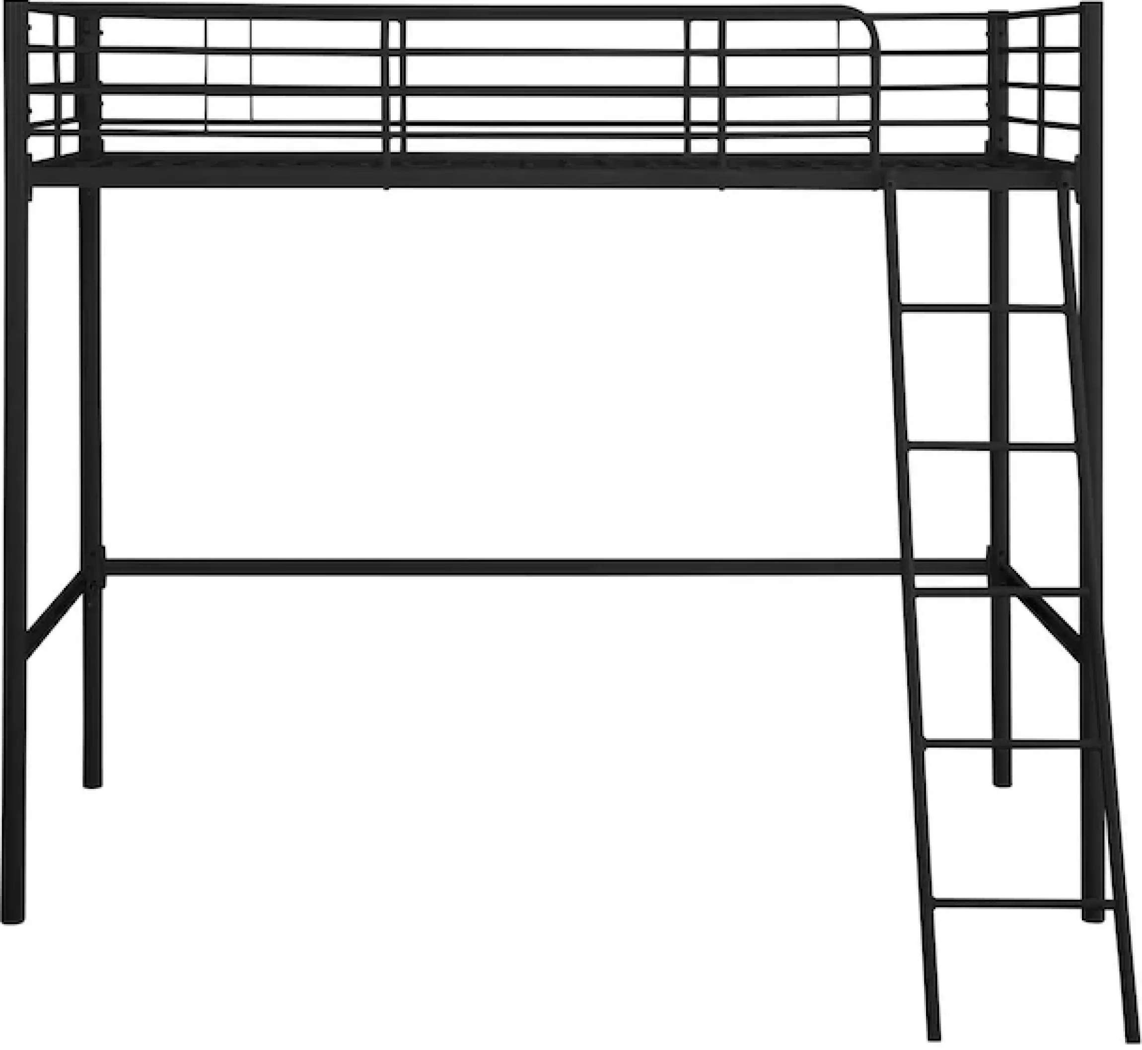OTTO home Hochbett »Hayo,Zeitloses Metallbett, in mehreren Farben« Gesamtmaße (B/T/H) ca. 208/159/186 cm,inkl. Lattenrost, Absturzsicherung und Leiter aus Metall