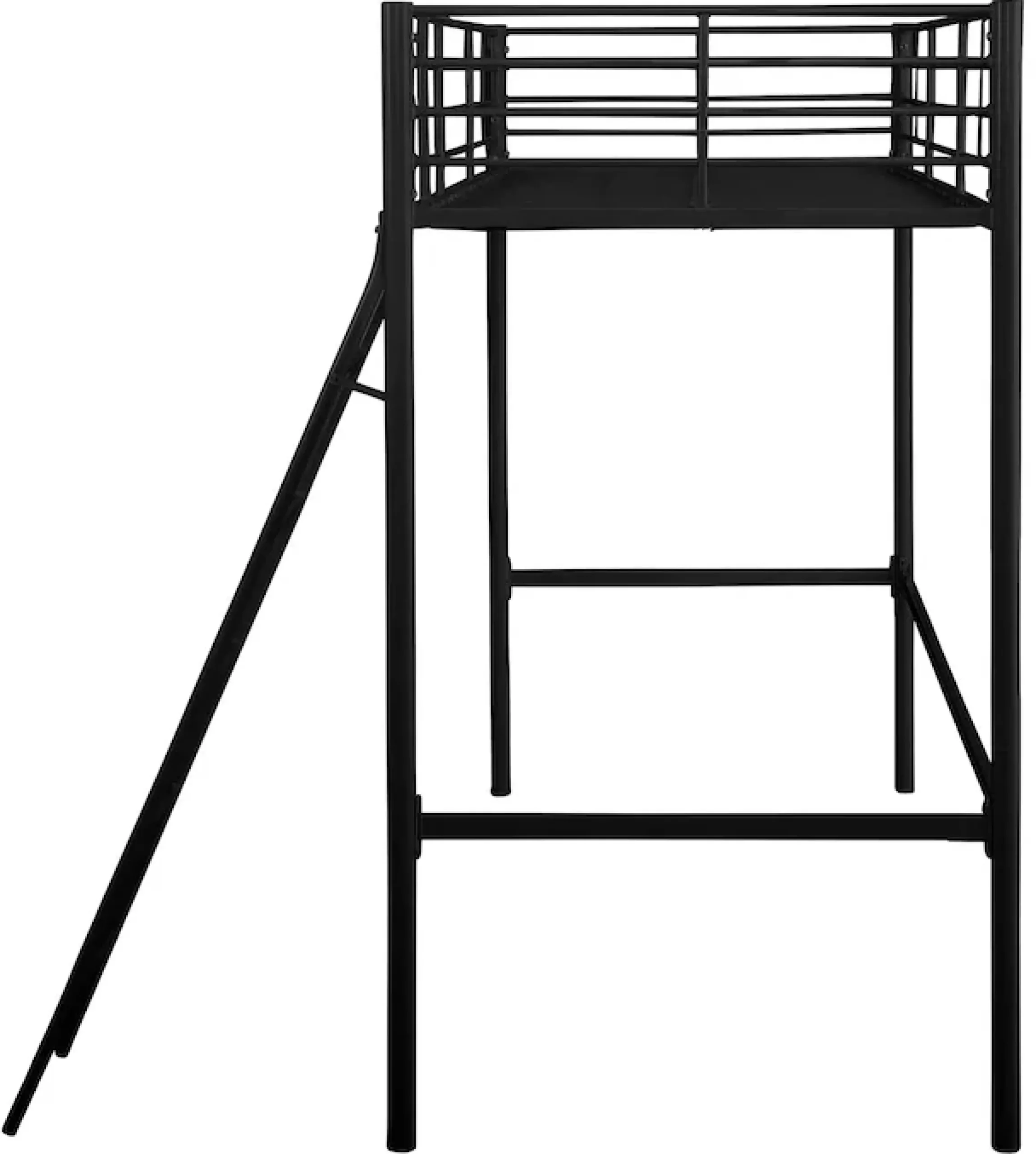 OTTO home Hochbett »Hayo,Zeitloses Metallbett, in mehreren Farben« Gesamtmaße (B/T/H) ca. 208/159/186 cm,inkl. Lattenrost, Absturzsicherung und Leiter aus Metall