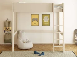 OTTO home Hochbett »TIPO, Kinderbett, Leiter links oder rechts montierbar« B/H/T 207,7x190x105cm,FSC® zertifiziertes Massivholz, Rundum-Absturzschutz
