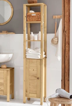 OTTO home Hochschrank »Ayanna« Badschrank aus Massivholz, FSC®,Breite 33 cm, Höhe 170 cm