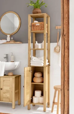 OTTO home Hochschrank »Ayanna« Badschrank aus Massivholz, FSC®,Breite 33 cm, Höhe 170 cm