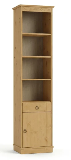 OTTO home Hochschrank »Indra, Badschrank, Badmöbel, Badezimmerschrank« B/T/H: 46/32/186 cm,aus massiver Kiefer, mit Schublade, FSC®-zertifiziert