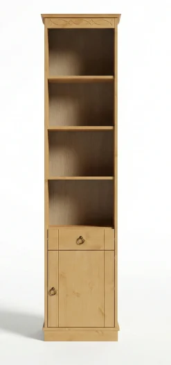 OTTO home Hochschrank »Indra, Badschrank, Badmöbel, Badezimmerschrank« B/T/H: 46/32/186 cm,aus massiver Kiefer, mit Schublade, FSC®-zertifiziert