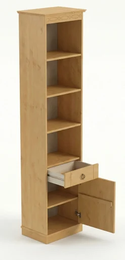 OTTO home Hochschrank »Indra, Badschrank, Badmöbel, Badezimmerschrank« B/T/H: 46/32/186 cm,aus massiver Kiefer, mit Schublade, FSC®-zertifiziert
