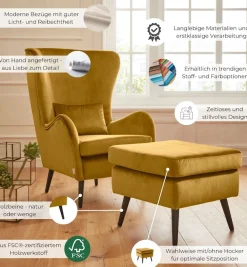 OTTO home Hocker »Salla« Bezug auch in Luxus-Microfaser in Teddyfelloptik