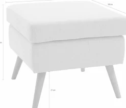 OTTO home Hocker »Salla« Bezug auch in Luxus-Microfaser in Teddyfelloptik
