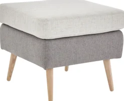 OTTO home Hocker »Salla« 2-farbig,Bouclé oder Struktur fein, passend zum Sessel