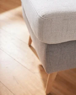 OTTO home Hocker »Salla« 2-farbig,Bouclé oder Struktur fein, passend zum Sessel