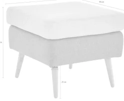 OTTO home Hocker »Salla« 2-farbig,Bouclé oder Struktur fein, passend zum Sessel