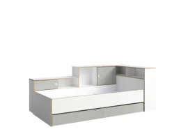 OTTO home Jugendbett »ELLEETE Stauraumbett 90x200 cm, Maße B/T/H: 231,5/125,5/88,5 cm« Bett ohne Matratze mit 2 Schubladen, 2 Türen und 6 Fächer
