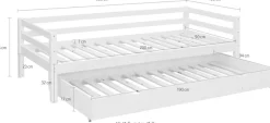 OTTO home Jugendzimmer-Set »Alpi« Spar-Set, 2 Stk. tlg. Daybed mit 2. Liegefläche + Kleiderschrank in Hausoptik, platzsparend