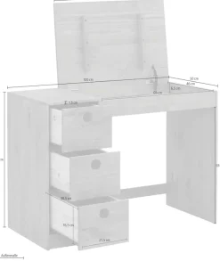 OTTO home Jugendzimmer-Set »Alpi« Spar-Set, 3 Stk. tlg. Hochbett, Schreibtisch und Kleiderschrank in Hausoptik, platzsparend