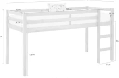 OTTO home Jugendzimmer-Set »Alpi« Spar-Set, 3 Stk. tlg. Hochbett, Schreibtisch und Kleiderschrank in Hausoptik, platzsparend