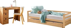 OTTO home Jugendzimmer-Set »Alpi« Spar-Set, 2 Stk. tlg. Daybed mit 2. Liegefläche und Schreibtisch mit Stauraum, platzsparend