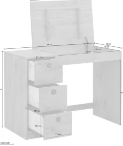 OTTO home Jugendzimmer-Set »Alpi« Spar-Set, 2 Stk. tlg. Daybed mit 2. Liegefläche und Schreibtisch mit Stauraum, platzsparend