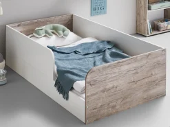 OTTO home Jugendzimmer-Set »Kinderzimmer-Set »Riekke« 4-teilig« Spar-Set, Bodenbett, Kleiderschrank 3 Türen, Standregal, Truhe, 4 Stk. tlg. Farblich abgestimmte Möbelserie