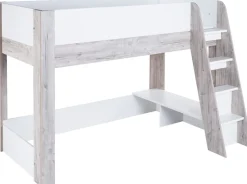 OTTO home Jugendzimmer-Set »Set »Riekke«, viel Stauraum« Spar-Set, Kleiderschrank 3 türig, Hochbett, Standregal, Schreibtisch, 4 Stk. tlg. Hochbett, Etagenbett, Ablagefach unter dem Bett, Blauer Engel,