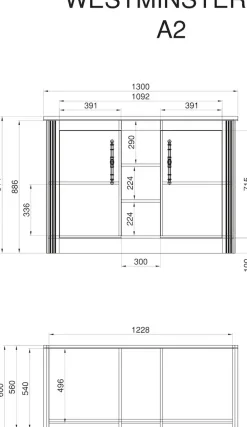 OTTO home Küche »KS-Westminster« Breite 226 cm, ohne E-Geräte
