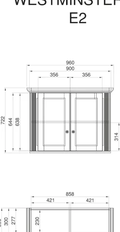 OTTO home Küche »KS-Westminster« Breite 204 cm, ohne E-Geräte