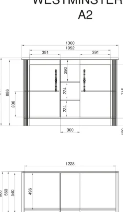 OTTO home Küche »KS-Westminster« Breite 226 cm, ohne E-Geräte