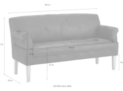 OTTO home Küchensofa »Malmö« 3-sitzig für Speisetische