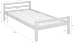 OTTO home Kinderbett »Alpi« Einzelbett aus schönem Kiefernholz, Lattenrost, Liegefläche 90x200 cm