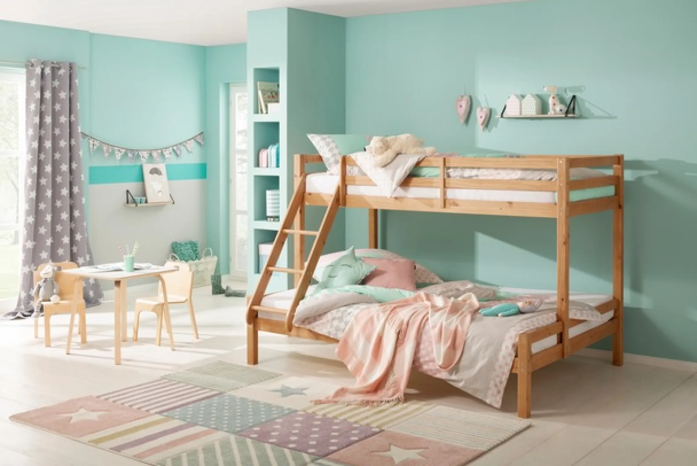 OTTO home Kinderbett »Alpi, Stockbett, Etagenbett, untere Liegefläche 140cm breit« Höhe ca. 142cm,mit 2 Schlafgelegenheiten, inklusive Lattenrost und Leiter