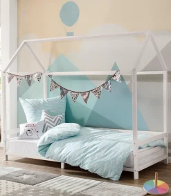 OTTO home Kinderbett »Ellen« Hausbett mit Reling aus Kiefernholz, zwei Farbvarianten, Breite 208 cm